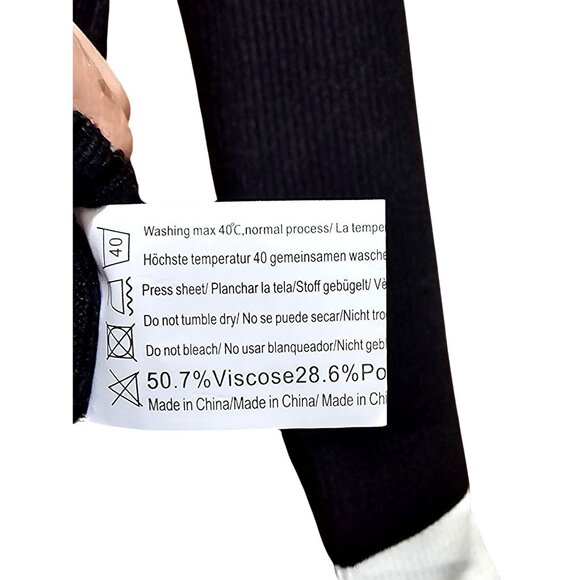 Zeagoo‎ Black & White Knit Long Sleeve Collared Sweater XXL - Picture 4 of 7